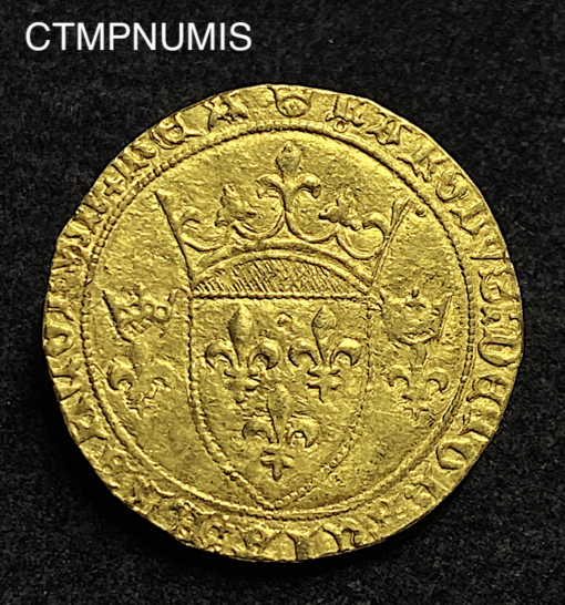 ,MONNAIE,ECU,NEUF,OR,CHARLES,VII,MONTPELLIER,