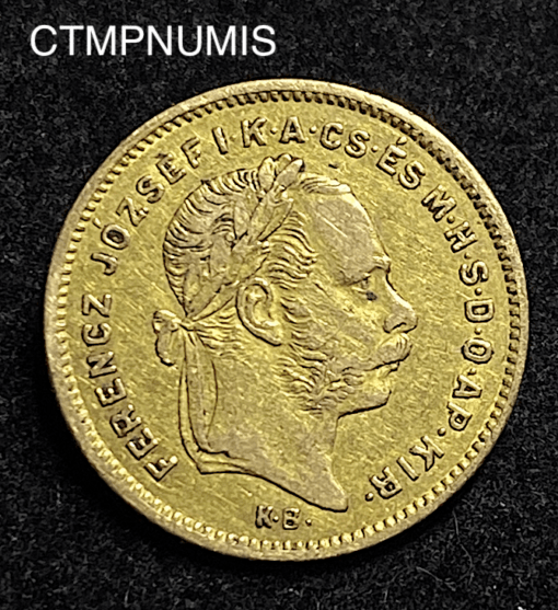 ,MONNAIE,HONGRIE,10,FRANCS,4,FORINT,1870,KB,OR,