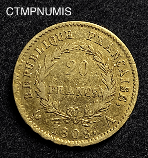 ,MONNAIE,20,FRANCS,OR,NAPOLEON,1808,