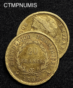 ,MONNAIE,20,FRANCS,OR,NAPOLEON,1808,