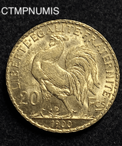 ,MONNAIE,20,FRANCS,OR,COQ,1900,