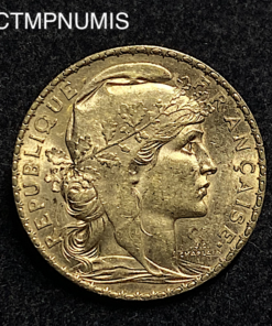 ,MONNAIE,20,FRANCS,OR,COQ,1900,