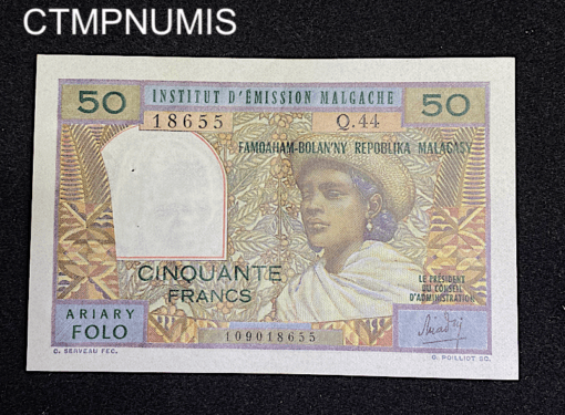 ,BILLET,50,FRANCS,MADAGASCAR,SPL,