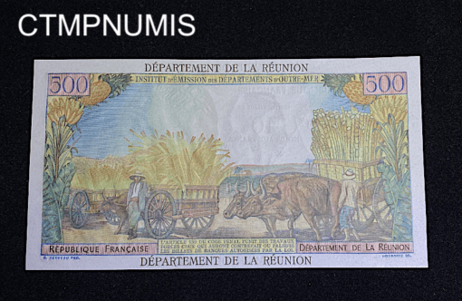 ,BILLET,LA,REUNION,10,NF,SUR 500,FRANCS,1973,