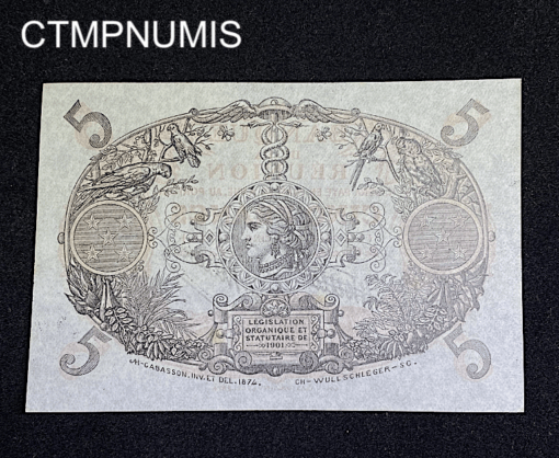 ,BILLET,BANQUE,REUNION,1938,5,FRANCS,