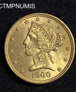 ,MONNAIE,ETATS,UNIS,5,DOLLAR,OR,1900,