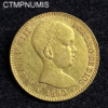 ,MONNAIE,ESPAGNE,20,PESETAS,OR,1890,