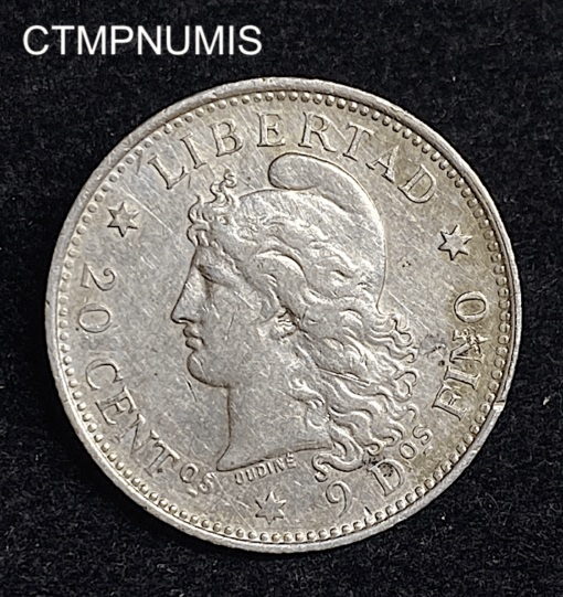 ,MONNAIE,ARGENTINE,20,CENTAVOS,ARGENT,1882,