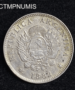 ,MONNAIE,ARGENTINE,20,CENTAVOS,ARGENT,1882,