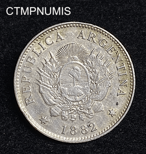 ,MONNAIE,ARGENTINE,20,CENTAVOS,ARGENT,1882,