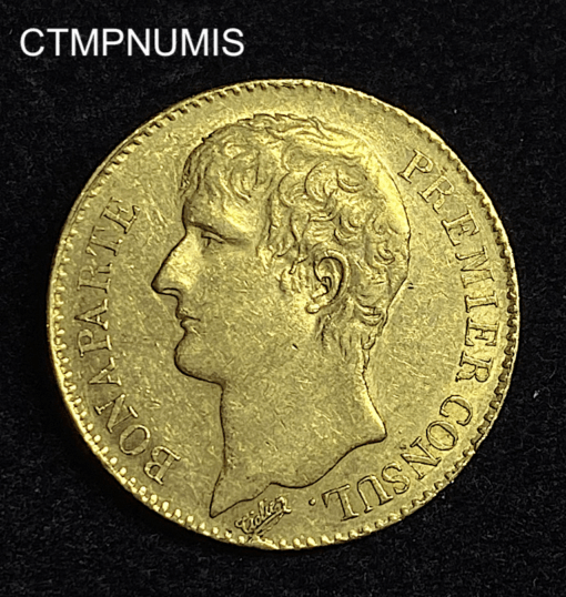 ,MONNAIE,40,FRANCS,OR,BONAPARTE,CONSUL,AN,XI,