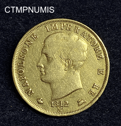 ,MONNAIE,ITALIE,40,LIRE,NAPOLEON,1812,MILAN,