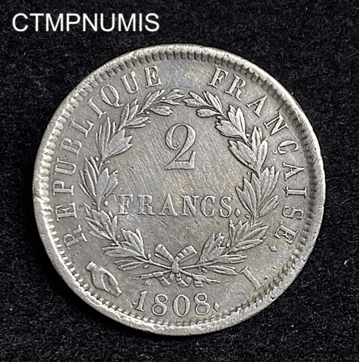,MONNAIE,2,FRANCS,NAPOLEON,I°,1808,I,LIMOGES,