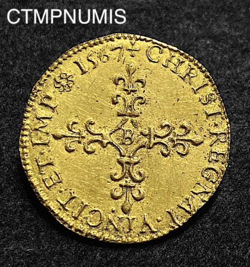 ,MONNAIE,ROYALE,1/2,DEMI,ECU,OR,1567,B,ROUEN,