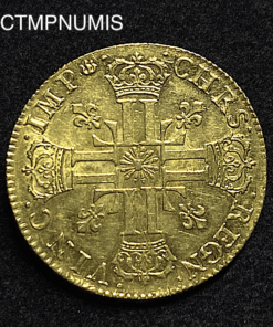 ,MONNAIE,DOUBLE,LOUIS,SOLEIL,LOUIS,XIV,1710,D,LYON,