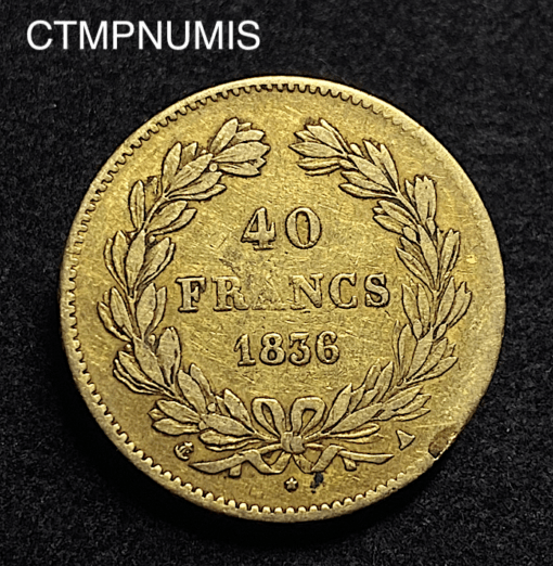 ,MONNAIE,40,FRANCS,OR,LOUIS,PHILIPPE,1836,