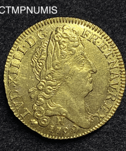 ,MONNAIE,ROYALE,LOUIS,AU,SOLEILOR,1709,H,LA,ROCHELLE,