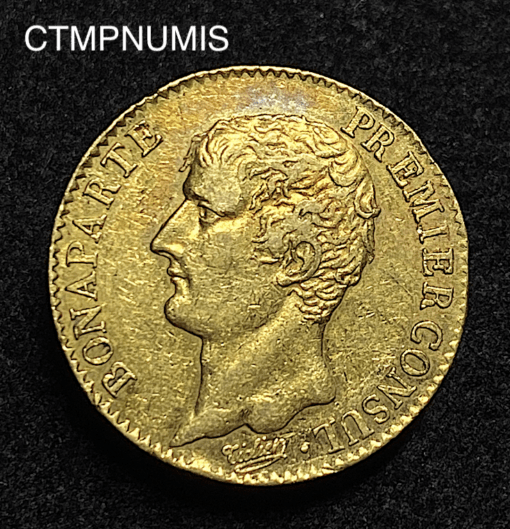 ,MONNAIE,20,FRANCS,OR,CONSULAT,NAPOLEON,AN,12,