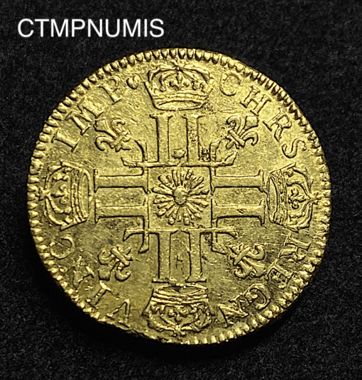 ,MONNAIE,LOUIS,OR,AU,SOLEIL,1710,&,AIX,