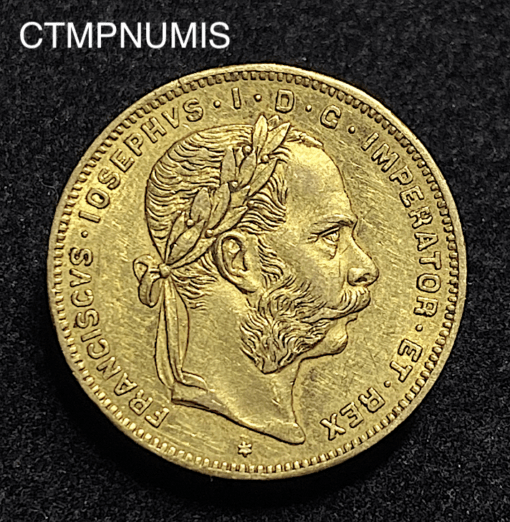 ,MONNAIE,AUTRICHE,20,FRANCS,8,FLORIN,OR,1871,