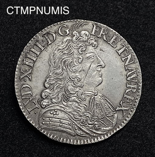 ,MONNAIE,1/2,ECU,CRAVATE,LOUIS,XIV,1681,