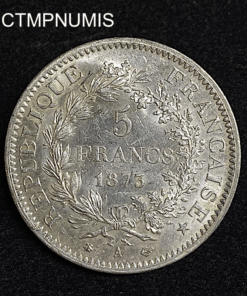 ,MONNAIE,5,FRANCS,ARGENT,HERCULE,1873,SPL,