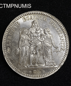 ,MONNAIE,5,FRANCS,ARGENT,HERCULE,1873,SPL,