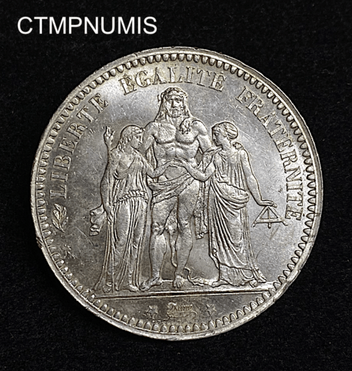 ,MONNAIE,5,FRANCS,ARGENT,HERCULE,1873,SPL,