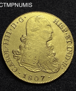 ,MONNAIE,BOLIVIE,8,ESCUDOS,OR,1807,POTOSI,