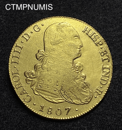 ,MONNAIE,BOLIVIE,8,ESCUDOS,OR,1807,POTOSI,