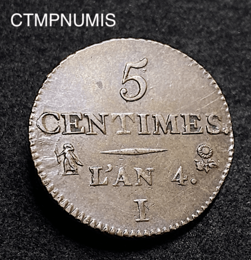 ,MONNAIE,5,CENTIMES,DUPRE,AN,4,I,LIMOGES,