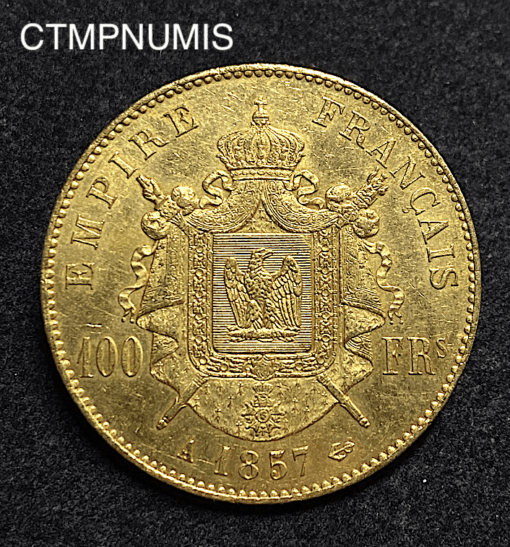 ,MONNAIE,100,FRANCS,OR,NAPOLEON,1857,