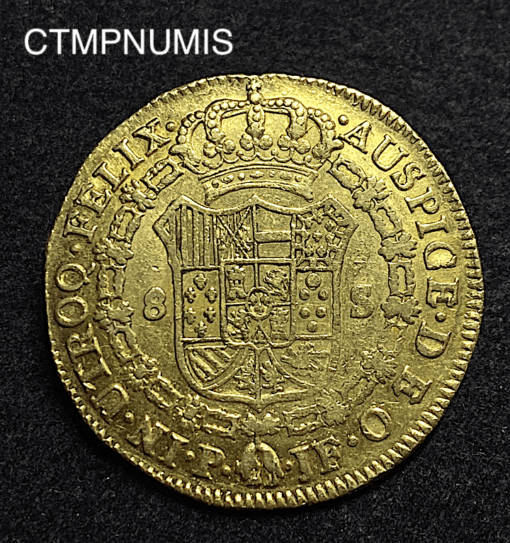 ,MONNAIE,COLOMBIE,8,ESCUDOS,OR,1812,POPAYAN,