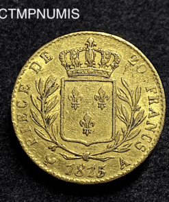 ,MONNAIE,20,FRANCS,OR,LOUIS,XVIII,1815,
