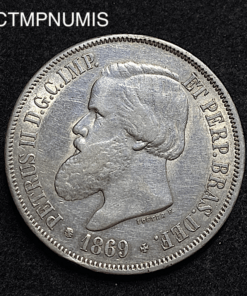 ,MONNAIE,BRESIL,2000,REIS,ARGENT,1869,