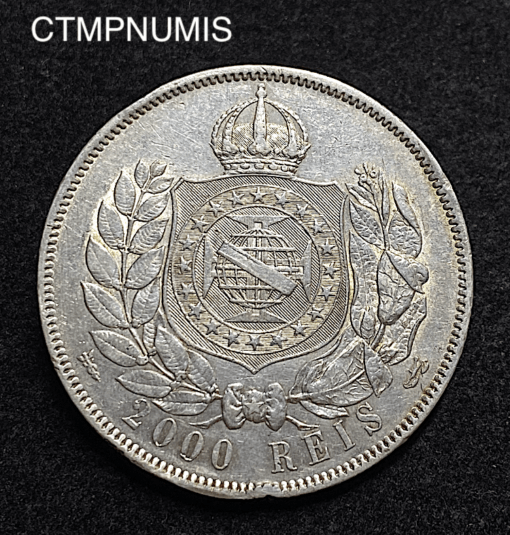 ,MONNAIE,BRESIL,2000,REIS,ARGENT,1869,
