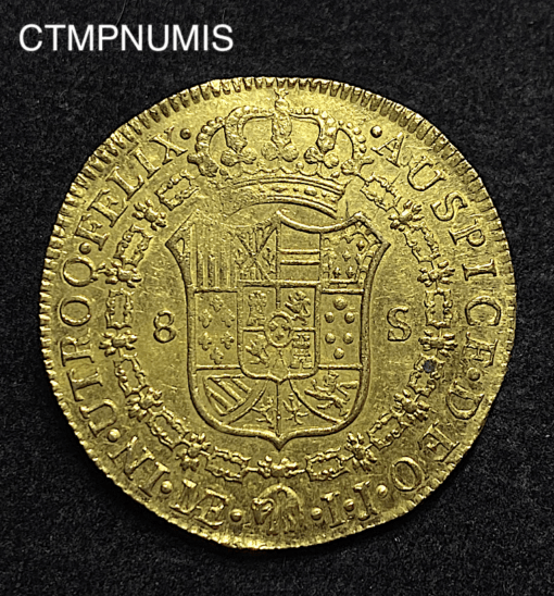 ,MONNAIE,PEROU,8,ESCUDOS,OR,CHARLES,1799,LIMA,