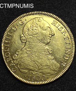 ,MONNAIE,CHILI,8,ESCUDOS,OR,1800,SANTIAGO,