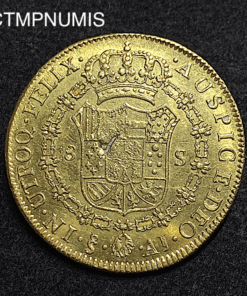 ,MONNAIE,CHILI,8,ESCUDOS,OR,1800,SANTIAGO,