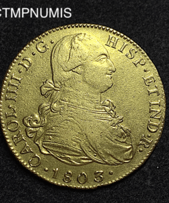 ,MONNAIE,COLOMBIE,8,ESCUDOS,OR,1803,POPAYAN,