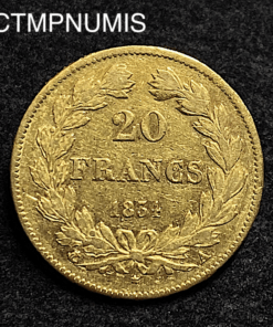 ,MONNAIE,20,FRANCS,OR,LOUIS,PHILIPPE,1834,