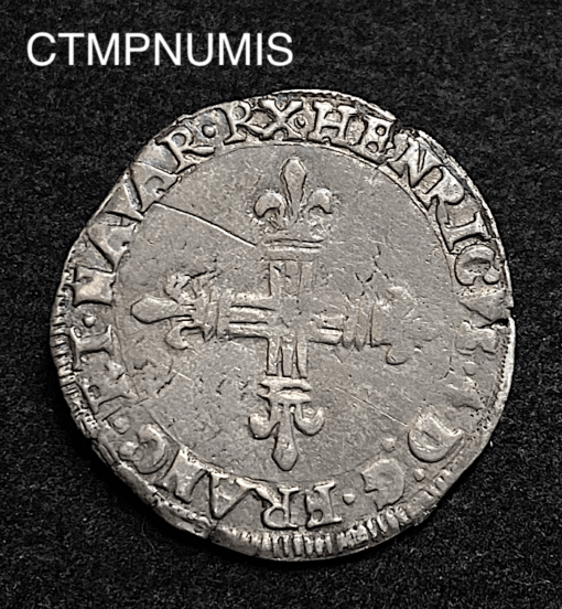 ,MONNAIE,HENRI,4,1/4,ECU,NAVARRE,1608,SAINT,PALAIS,