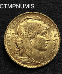 ,MONNAIE,20,FRANCS,OR,COQ,1901,