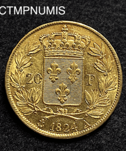,MONNAIE,20,FRANCS,OR,LOUIS,XVIII,1824,