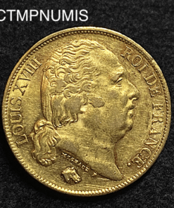 ,MONNAIE,20,FRANCS,OR,LOUIS,XVIII,1824,