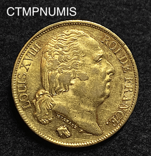 ,MONNAIE,20,FRANCS,OR,LOUIS,XVIII,1824,