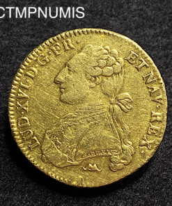 ,DOUBLE,LOUIS,OR,LOUIS,XVI,HABILLE,BUSTE,1776,MONTPELLIER,