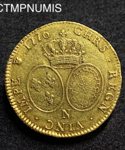 ,DOUBLE,LOUIS,OR,LOUIS,XVI,HABILLE,BUSTE,1776,MONTPELLIER,