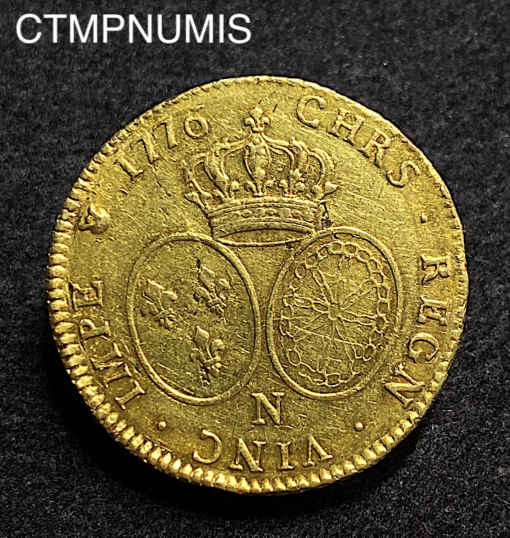 ,DOUBLE,LOUIS,OR,LOUIS,XVI,HABILLE,BUSTE,1776,MONTPELLIER,