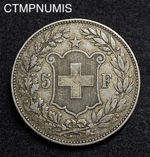 ,MONNAIE,SUISSE,5,FRANCS,ARGENT,1889,BERNE,